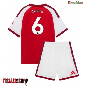 Arsenal Gabriel Magalhaes #6 Prima Maglia Bambino 2026-27 Manica Corta (+ Pantaloni corti)
